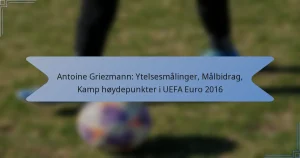 Antoine Griezmann: Ytelsesmålinger, Målbidrag, Kamp høydepunkter i UEFA Euro 2016