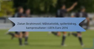 Zlatan Ibrahimović: Målstatistikk, spillerbidrag, kampresultater i UEFA Euro 2016