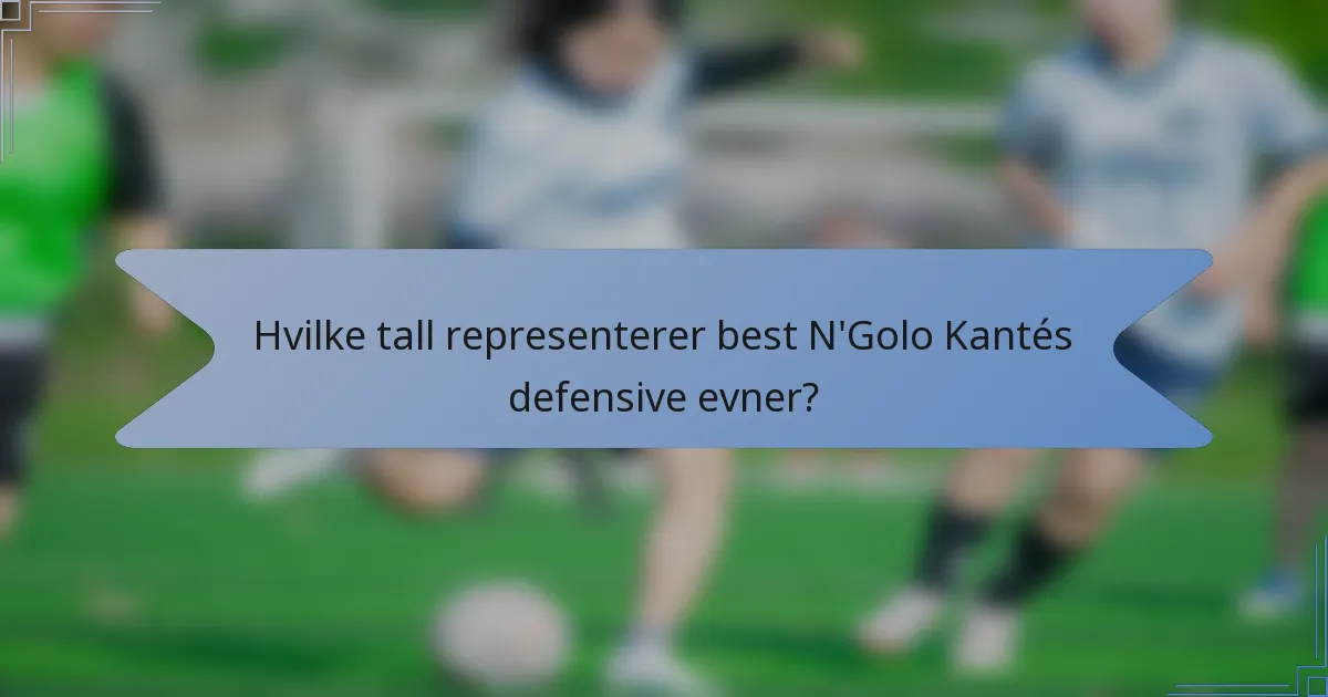 Hvilke tall representerer best N'Golo Kantés defensive evner?